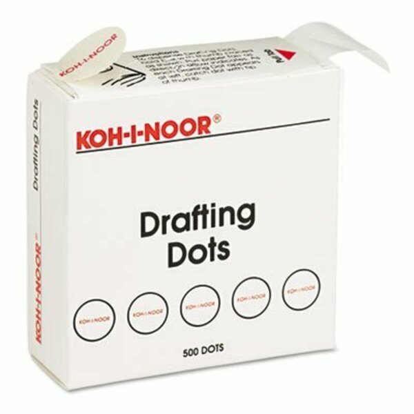 Chartpak KohINoor, ADHESIVE DRAFTING DOTS, 0.88in DIA, DRIES CLEAR, 500PK 25900J01